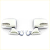 Chrome finished side view mirror assemblies with integrated led turn signals for toyota hilux 5th gen 1988 1997