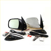 Black and chrome led door wing mirror with integrated turn signal for toyota hilux sr5 2004-2012 side view