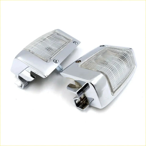 Chrome parking light for nissan navara d21 big m 1990-1997 with chrome finish and clear grid pattern lens