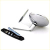 Chrome side mirror for chrysler valiant pacer with vintage rounded reflective surface and sturdy chrome mounting bracket