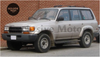 Toyota Land Cruiser Prado FJ80 Chrome Side Wind Cover (1990-1997)