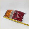 Chrome tail light for mitsubishi l200 with amber clear and red lenses in a shiny chrome finish