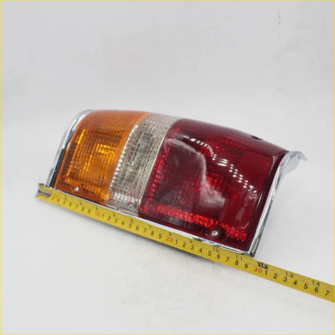 Chrome tail lights for mitsubishi ram 50 strada 1987-1996 with amber clear and red lenses and chrome finish