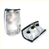 Chrome tail lightset for mazda b series bravo b2000 b2200 b2500 showing back side with clear lens and exposed wiring