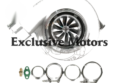 JKVK Racing Gen II GTX3584RS Reverse Rotation Dual Ceramic Ball Bearing Flank Milled Wheel Turbo .83/1.01 D-Vband 550-950HP