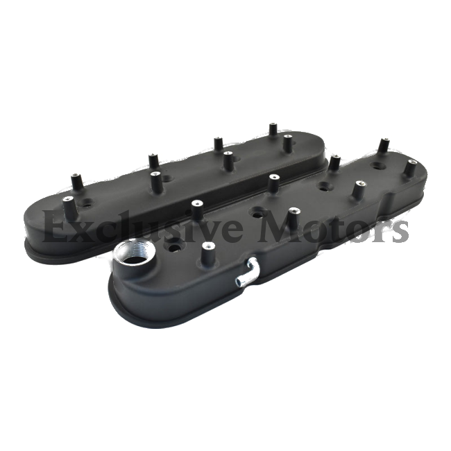 GM LS Black Aluminum Valve Covers w/Coil Mounts (1997-2023)