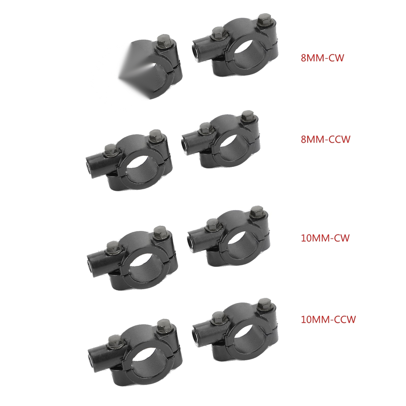 7/8'' Motorcycle Handlebar Mirror Adaptor Clamp Mount Bracket 8mm CW Aluminium Generic