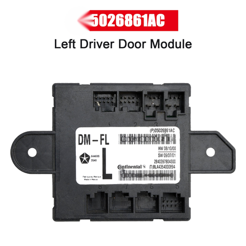 Dodge Chrysler 2007-2020 05026861AC Front Left Driver Door Module