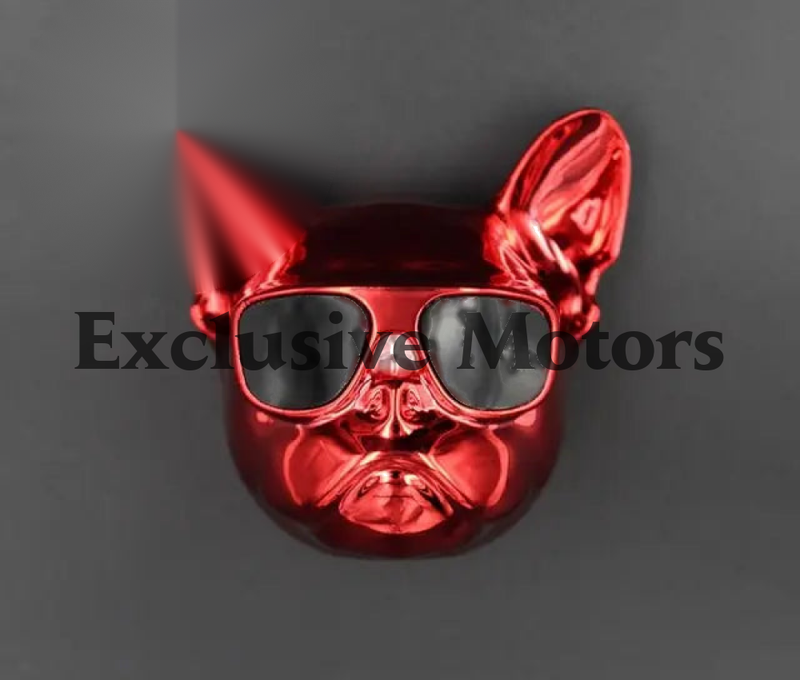 French Bull Dog Air Freshener - Refillable Fragrance Dispenser - Metallic Red