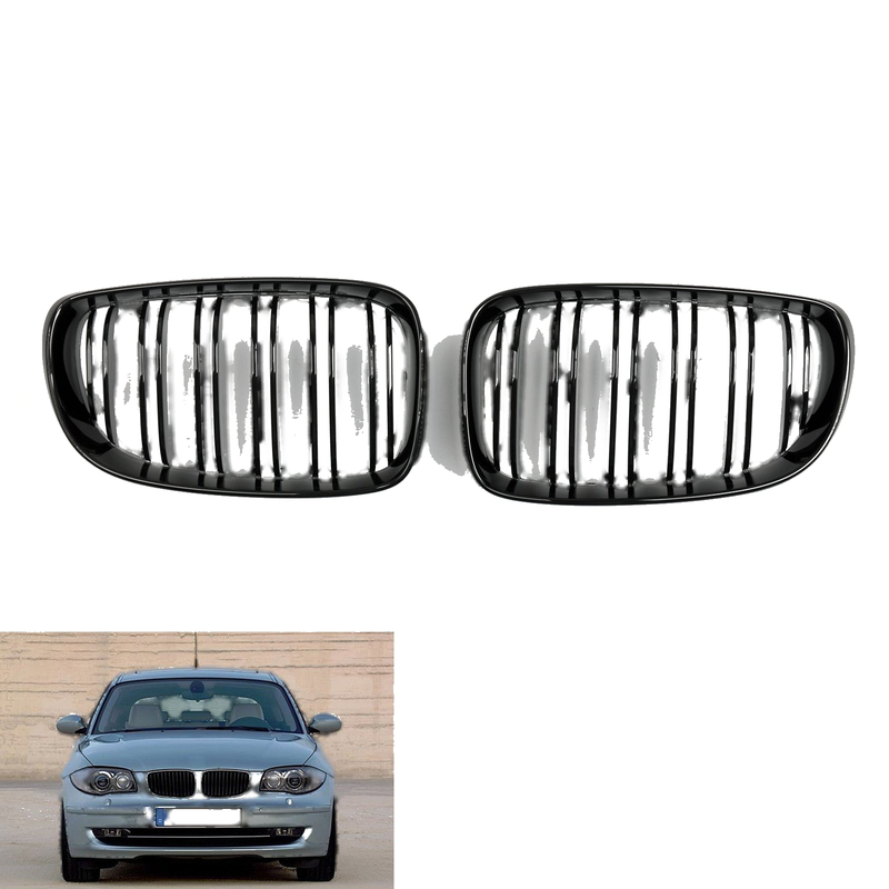 BMW 1 Series 128i 135i 08-12 Gloss Black Front Grille