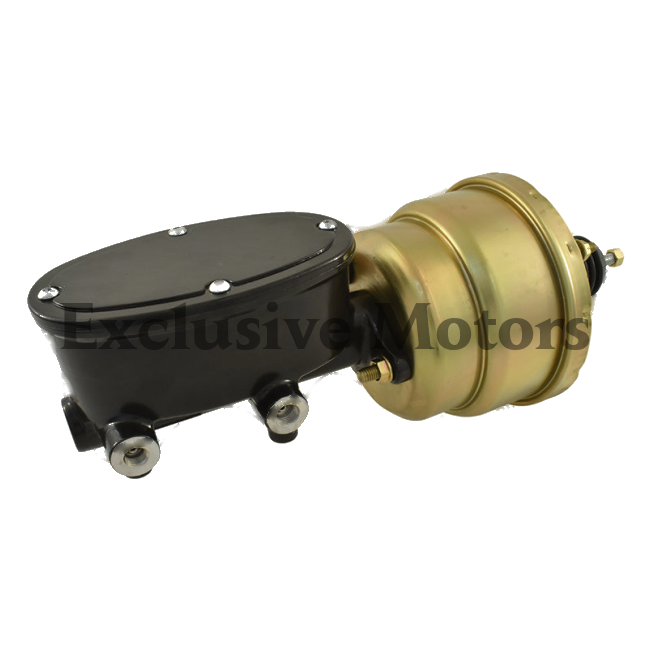 Universal Wilwood Style 7" Dual Brake Booster & Black Master Cylinder (1977-2023)