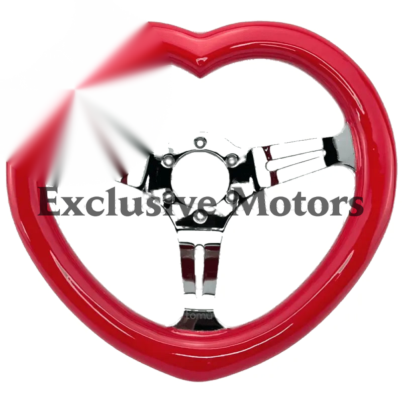 13" (330mm) Medium Heart Dish Red Heart (wood)