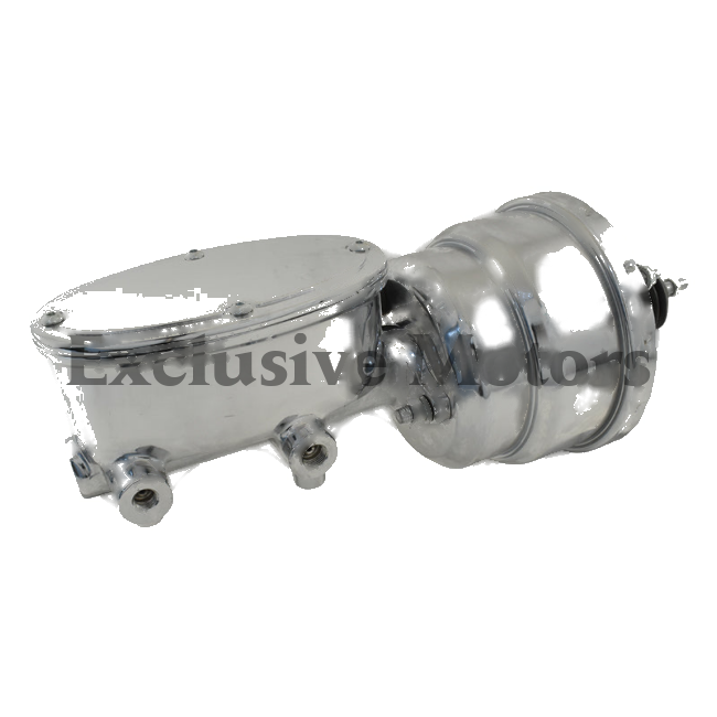 Universal 7" Chrome Dual Brake Booster & Wilwood Style Master Cylinder (All Years)