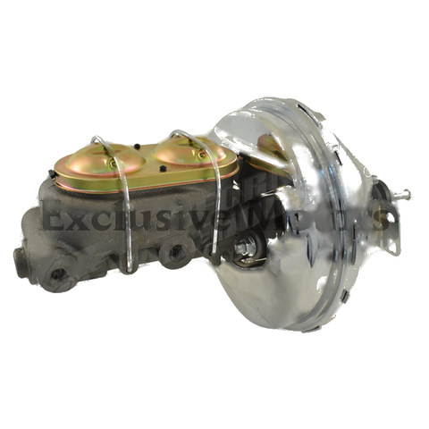 GM Models 1" Bore Master Cylinder & 9" Chrome Brake Booster (1964-1972)