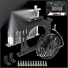 Universal 30 Row AN10 Oil Cooler with 7" Electric Fan & Mounting Bracket Kit