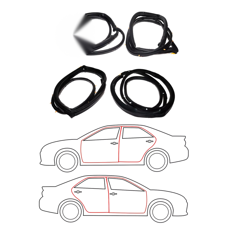 Toyota Corolla Sedan 1991-2002 Weatherstrip Set