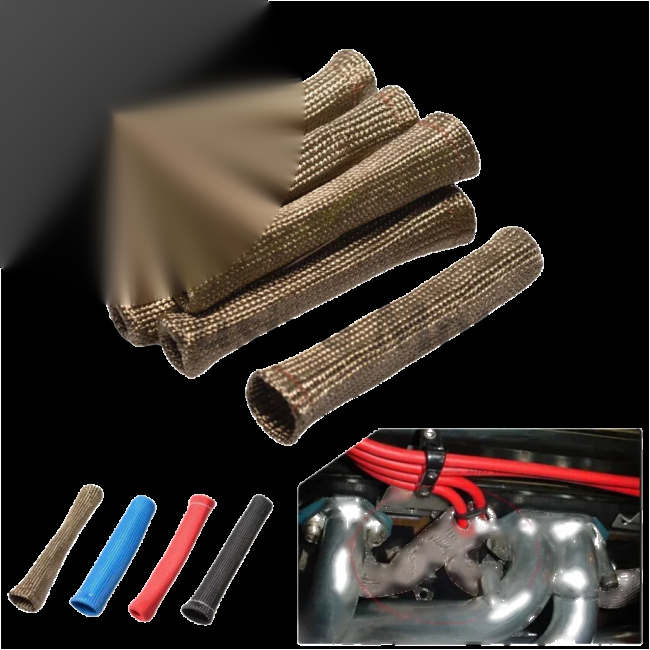 8PCS 1200 Degree Spark Plug Wire Boot Heat Sleeve Wrap