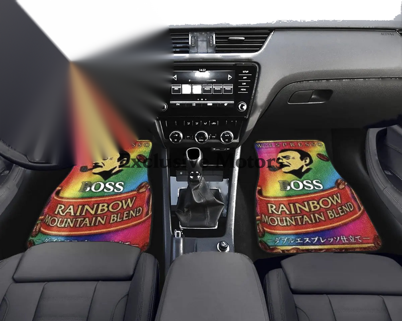 Custom Boss Coffee Rainbow Floor Mats
