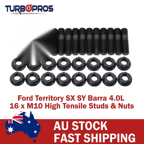 Ford Territory SX SY Barra High Tensile Exhaust Manifold & to Turbo Stud Kit