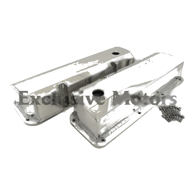 Ford 351C Tall Valve Covers, Fabricated Aluminum, Short Bolt, (1970-1974)