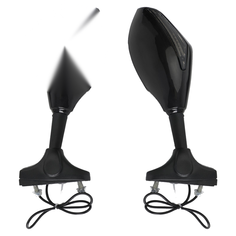 SUZUKI GSXR 600 750 1000 Hayabusa GSF SV Katana TL1000R Black Generic Pair LED Mirrors
