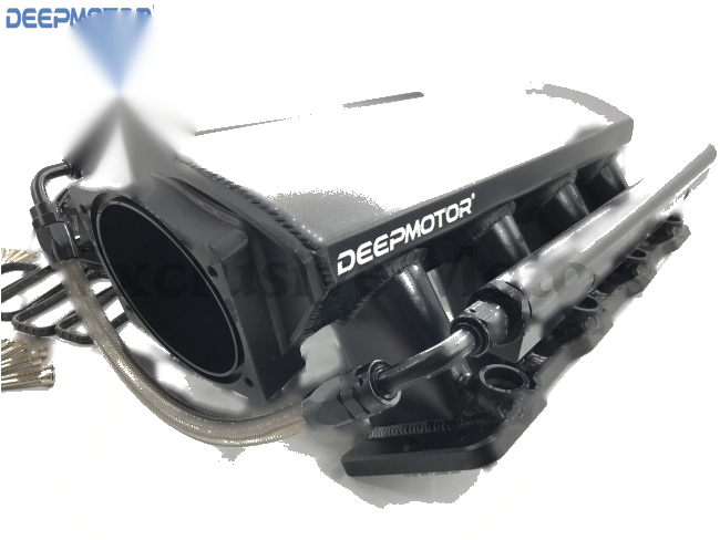 LS1, LS2, LS6 102mm Low Profile Intake Manifold with MAP Sensor Port & Fuel Rail (Black)