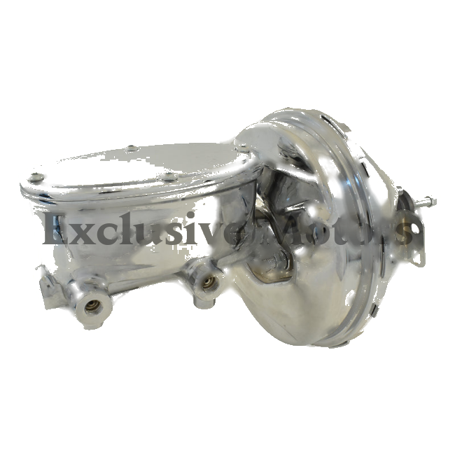 Universal Fit 9" Chrome Brake Booster & Wilwood Style Master Cylinder (1970-2023)
