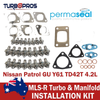 Nissanpatrol GU 4.2L Permaseal MLS-R Turbo&Manifold Titanium Stud&Gasket Kit