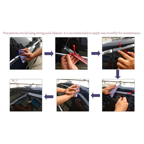 VW Passat (2017-2024) Chrome Black Window Strip Cover
