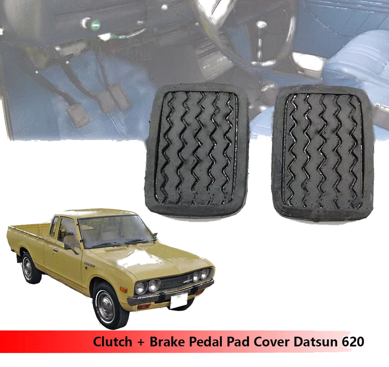 Brake & Clutch for Datsun 620 / 720 2 x Pedal Pads (1972-1986)