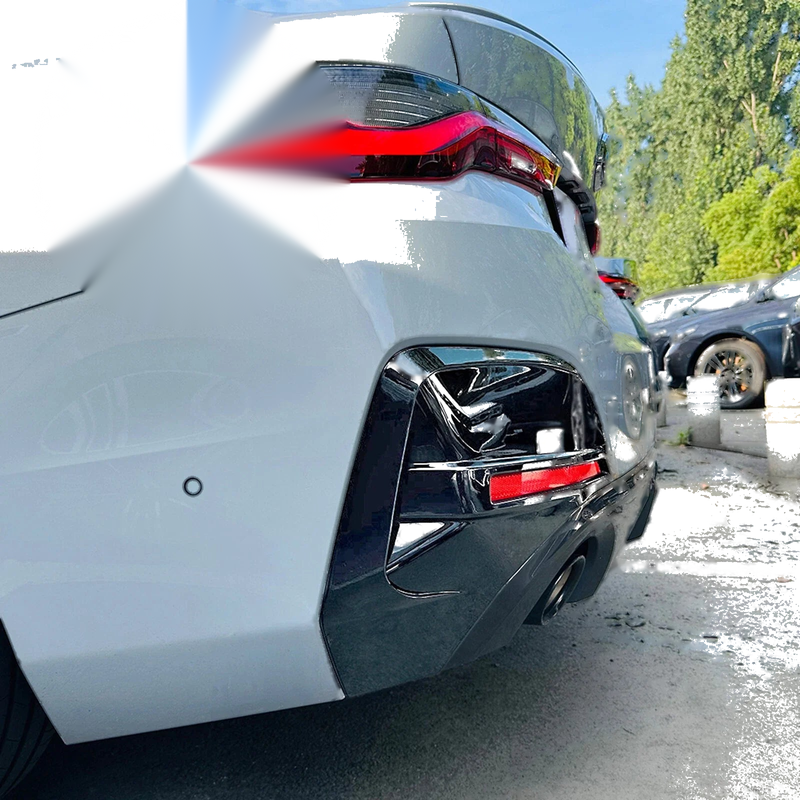 BMW 4 Series i4 G26 2 x Gloss Black Rear Bumper Side Covers (2020-2024)