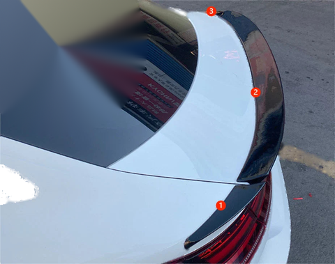 Volkswagen VW Arteon CC 3pcs ABS Rear Boot Wing Spoiler Unpainted (2019-2024)