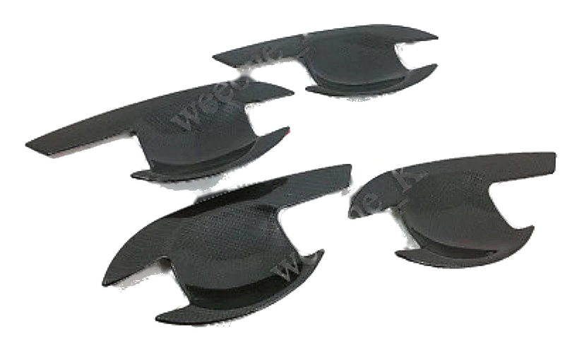 Mitsubishi Triton L200 Carbon Door Handle Bowl Inserts Covers (2006-2014)