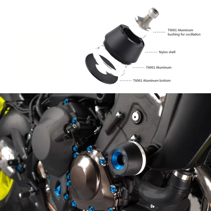 Kawasaki ZX-10R Frame Slider Guard Crash Pad Protector (2011-2015)
