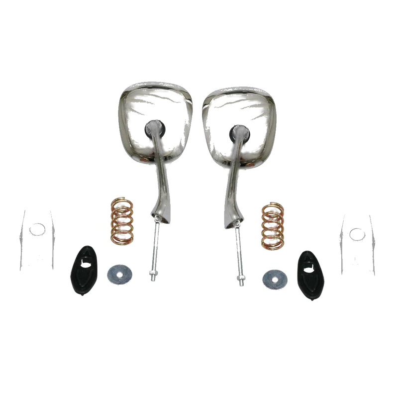 Hino Contessa PC / PD 900 / 1300 LH 1961-1967 Chrome Steel Fender Mirrors Set