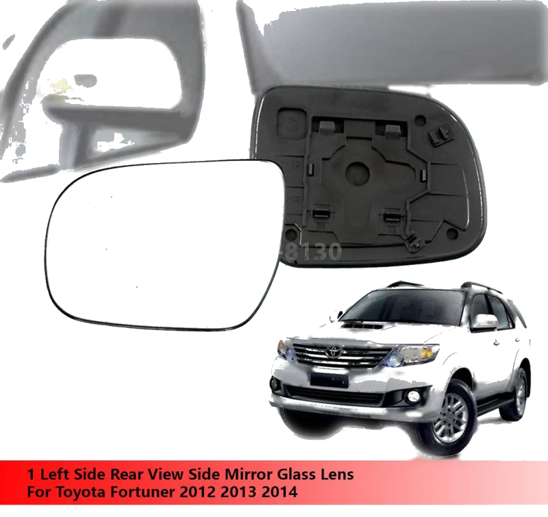 Toyota Fortuner LH Rear View Mirror Glass Lens (2012-2014)