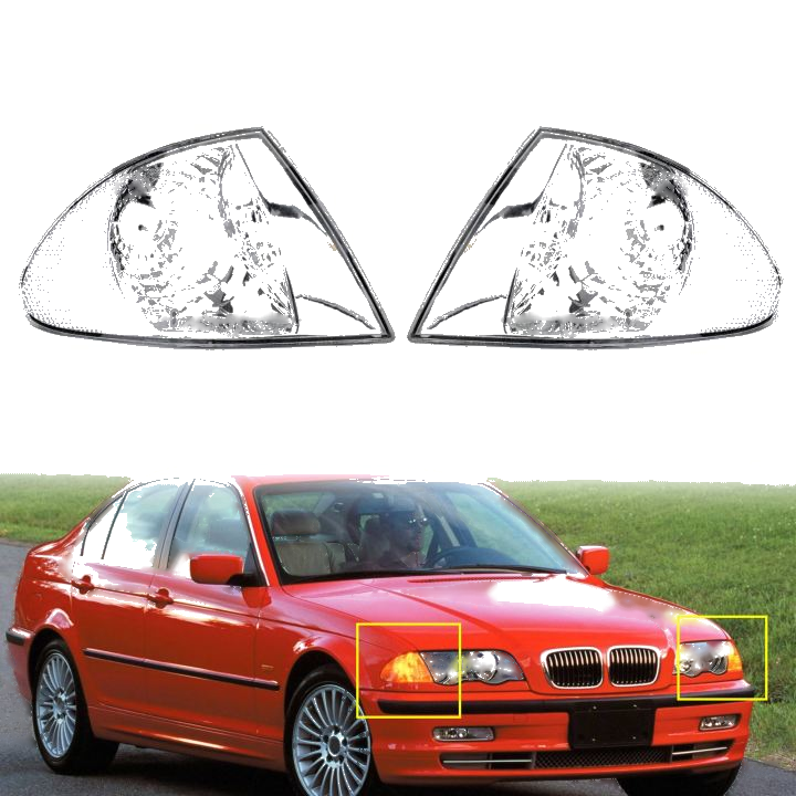 BMW 3 Series E46 99-01 Clear Turn Signal Front Indicator Lights