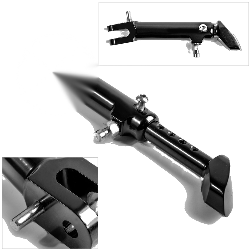 Kawasaki Z900RS 2018 Black Generic CNC Aluminum Side Stand Leg Kickstand Adjustable
