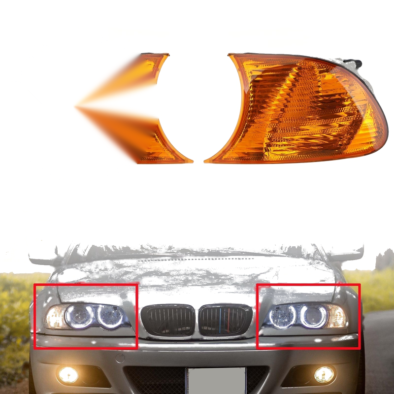 BMW E46 2-Door Corner Turn Signal Lights (1998-2001)