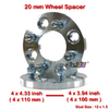 Daihatsu Mira 2 x 12mm 4x110 to 4x100 Wheel Spacers (2000-2006)