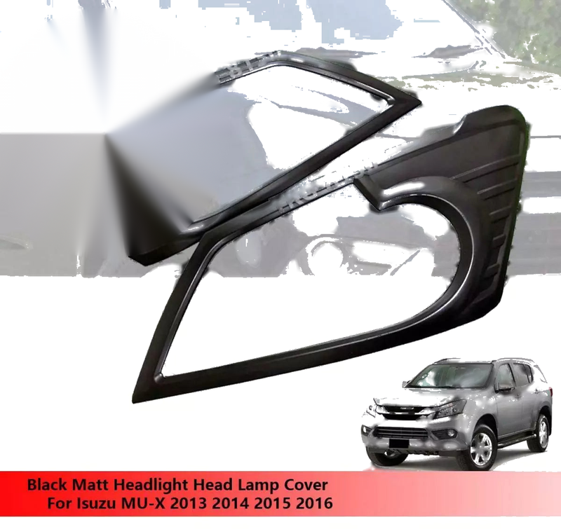 Isuzu MU-X Black Cover Headlight Trim (2013-2016)
