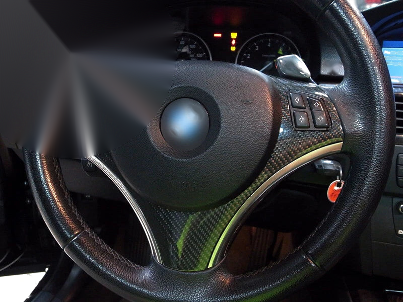 BMW 3 Series E90 / E91 / E92 / E93 / E87 Carbon Fiber Steering Wheel Cover (2006-2013)