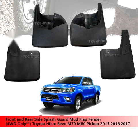 Toyota Hilux 1kd(2015-2017) 4WD Front & Rear Mud Flaps