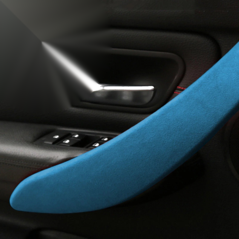 BMW 3 / 4 Series 3GT Blue Leather Door Pull Handle Cover (2013-2019)