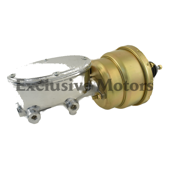 Universal Wilwood Style 7" Dual Brake Booster & Chrome Master Cylinder (1970-2023)