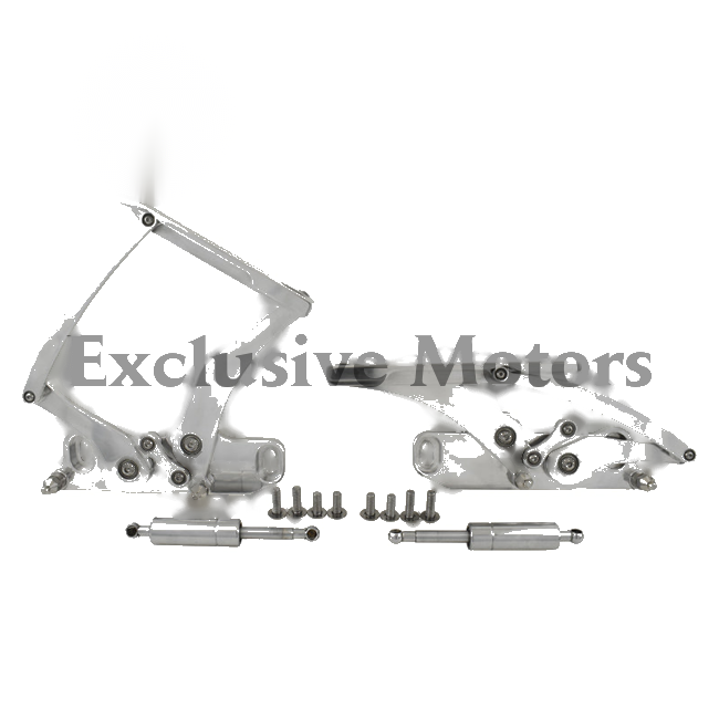 Holden HK HT HG Polished Billet Aluminium Bonnet Hinge Kit (1968-1971)