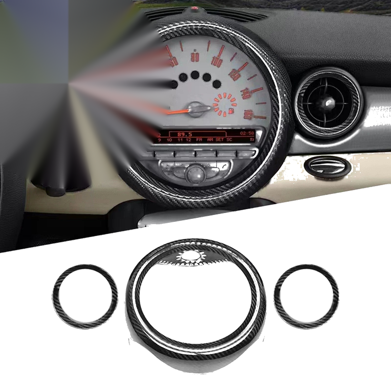 Mini Cooper R54 R55 R56 (2006-2013) Carbon Fiber Speedometer Frame Trim