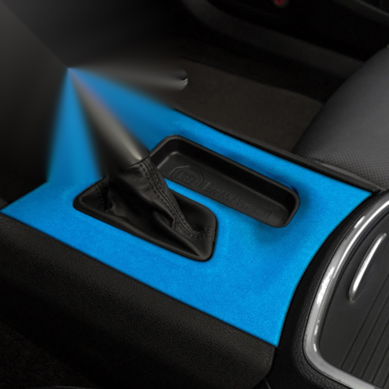 Dodge Charger Blue Leather Center Console Cover (2015-2023)