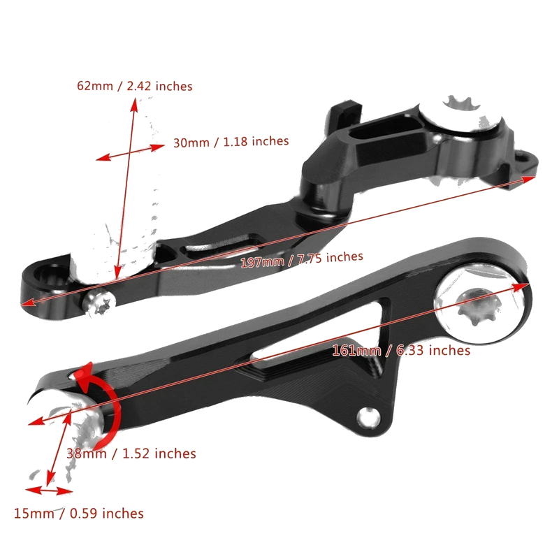 BMW R 1250 GS Foot Brake Lever Shifter Adjustable Silver (2019-2023)