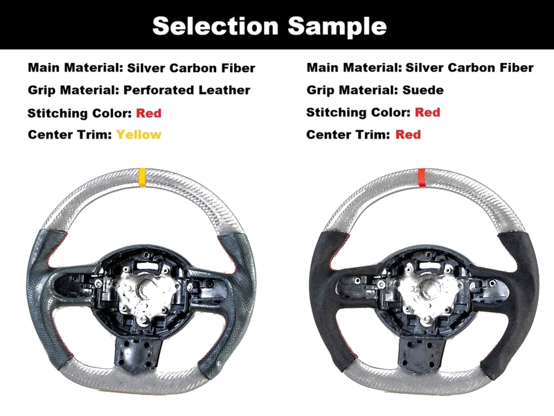 Porsche 911, 718, Boxster, Cayman, Macan Silver Carbon Steering Wheel (2016-2023)